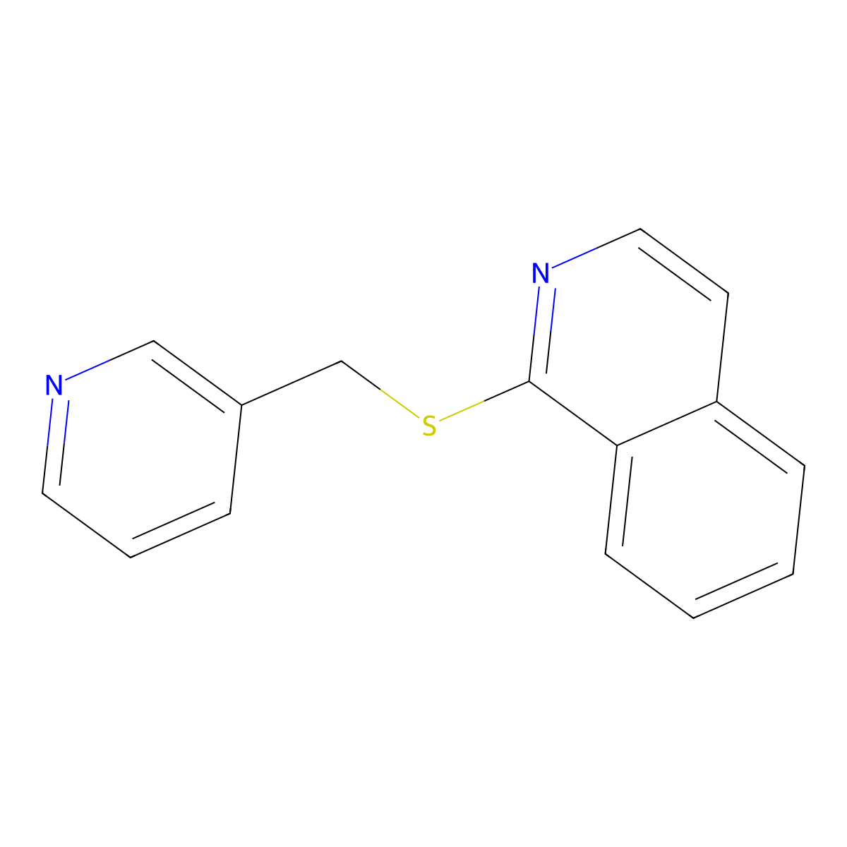 1-[(Pyridin-3-ylmethyl)sulfanyl]isoquinoline molecular structure, CAS 1192805-74-5