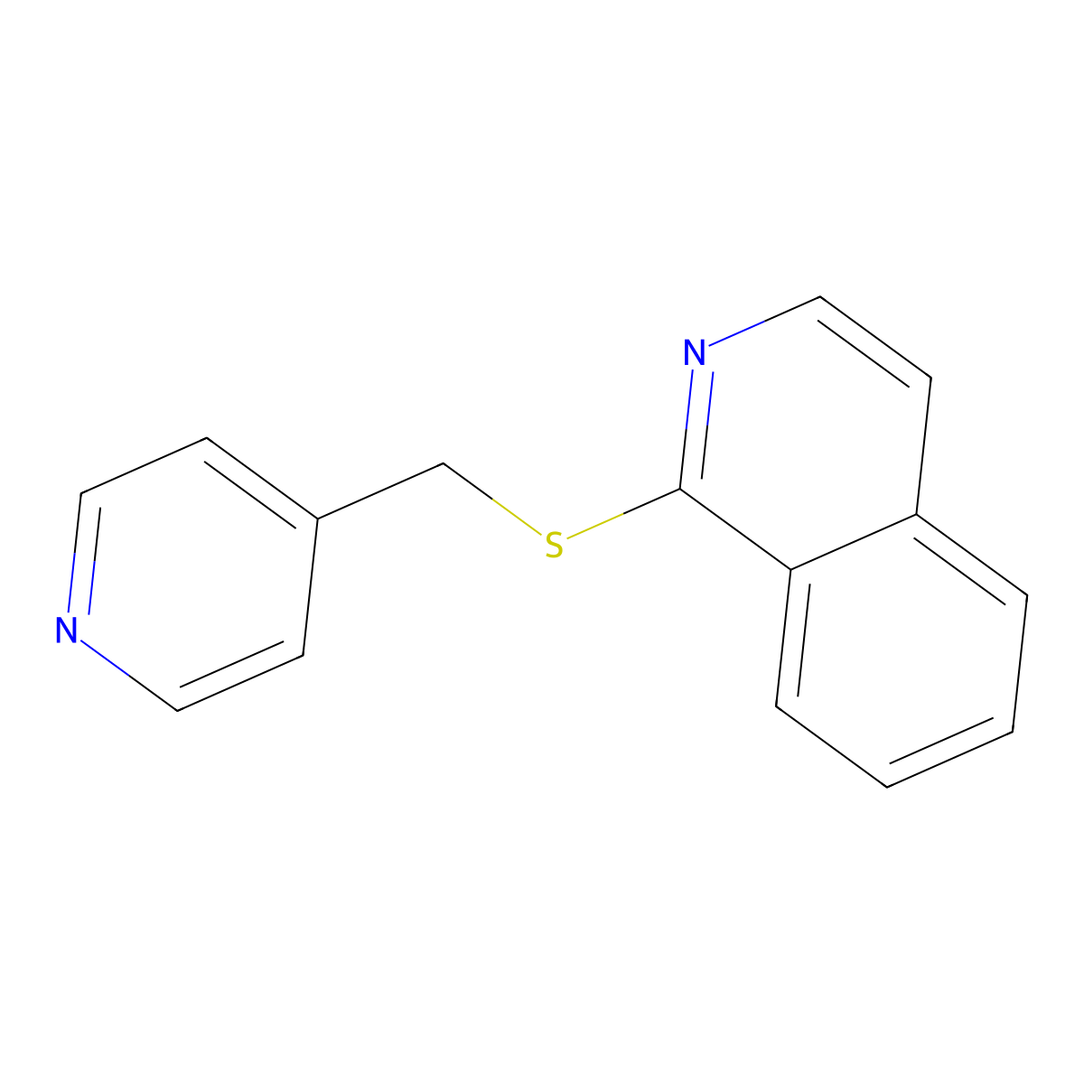 1-[(Pyridin-4-ylmethyl)sulfanyl]isoquinoline molecular structure, CAS 1192805-91-6