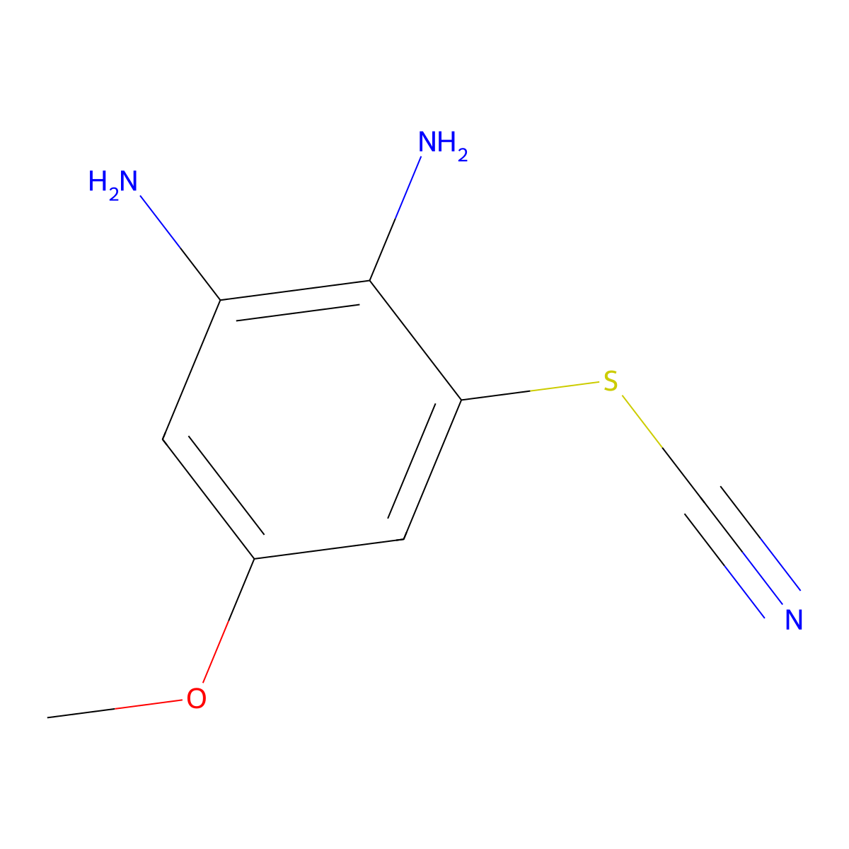2,3-Diamino-5-methoxyphenyl thiocyanate molecular structure, CAS 1192806-19-1