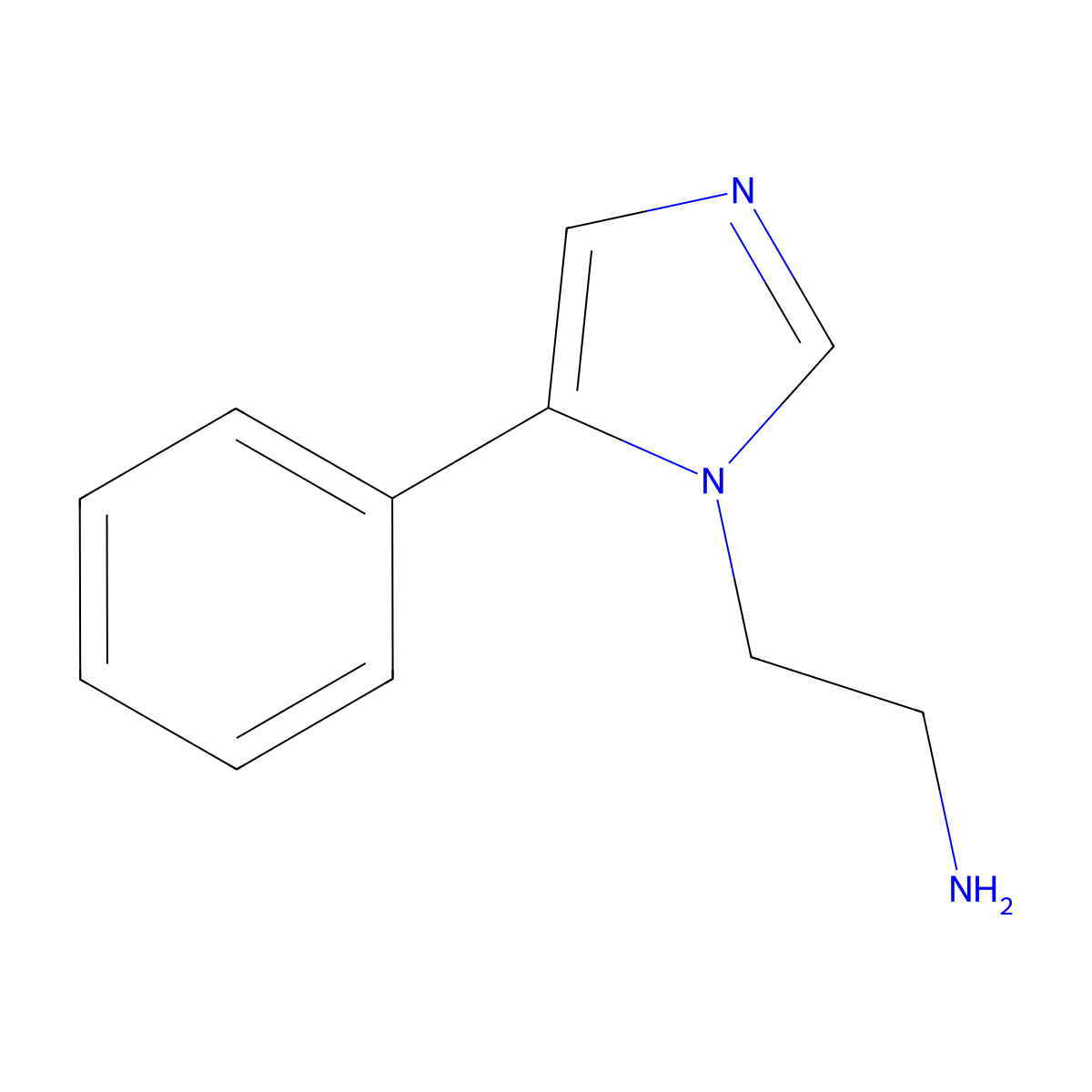 2-(5-Phenyl-1H-imidazol-1-yl)ethan-1-amine molecular structure, CAS 1192811-56-5