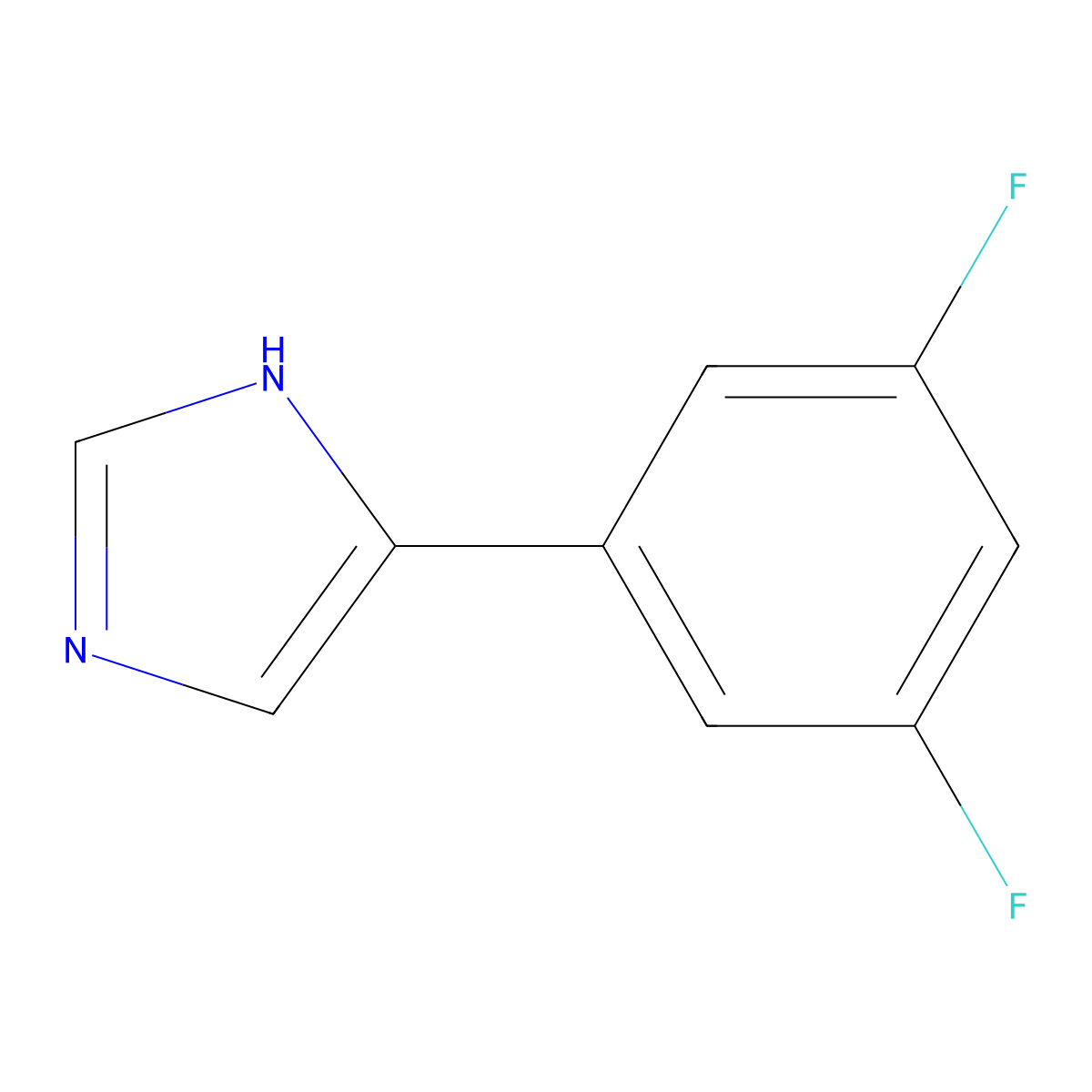 4-(3,5-difluorophenyl)-1H-imidazole molecular structure, CAS 1192813-35-6