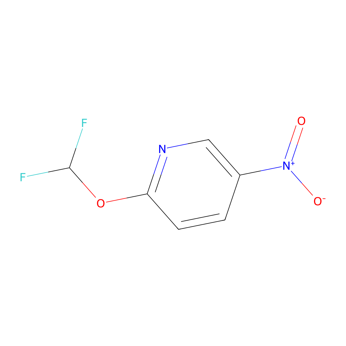 2-(Difluoromethoxy)-5-nitropyridine molecular structure, CAS 1192813-41-4