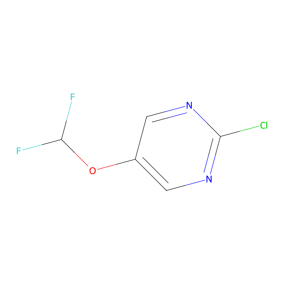 2-Chloro-5-(difluoromethoxy)pyrimidine molecular structure, CAS 1192813-64-1