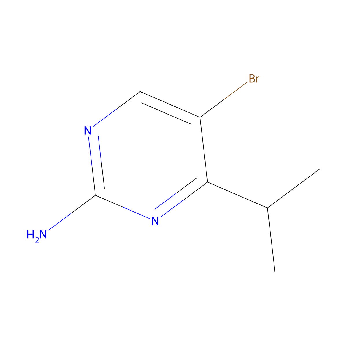 5-Bromo-4-isopropylpyrimidin-2-amine molecular structure, CAS 1192813-91-4