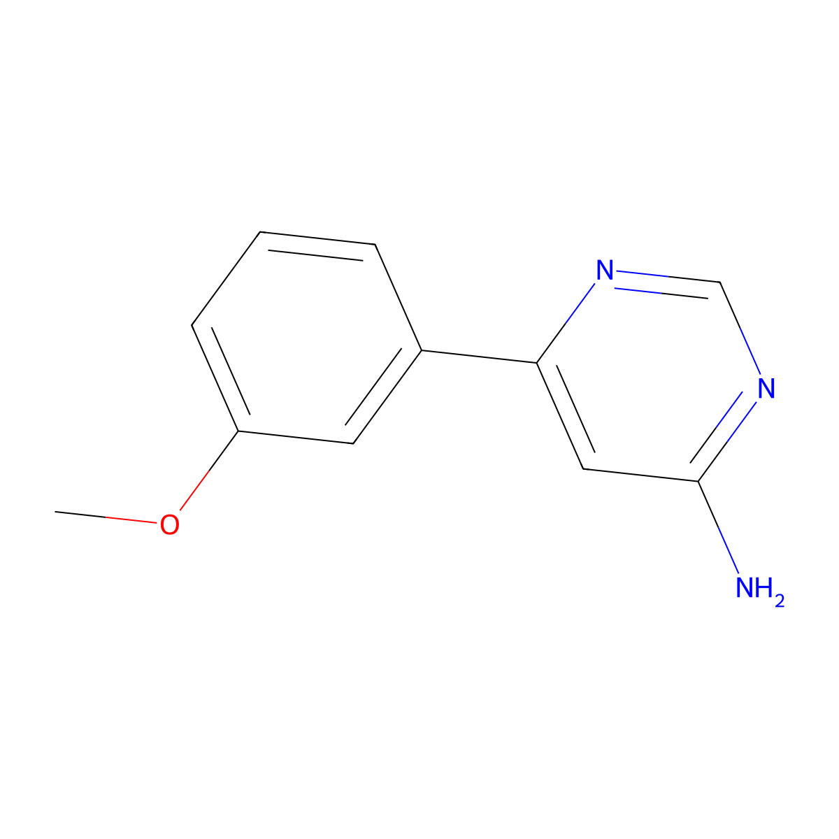 6-(3-Methoxyphenyl)pyrimidin-4-amine molecular structure, CAS 1192814-08-6