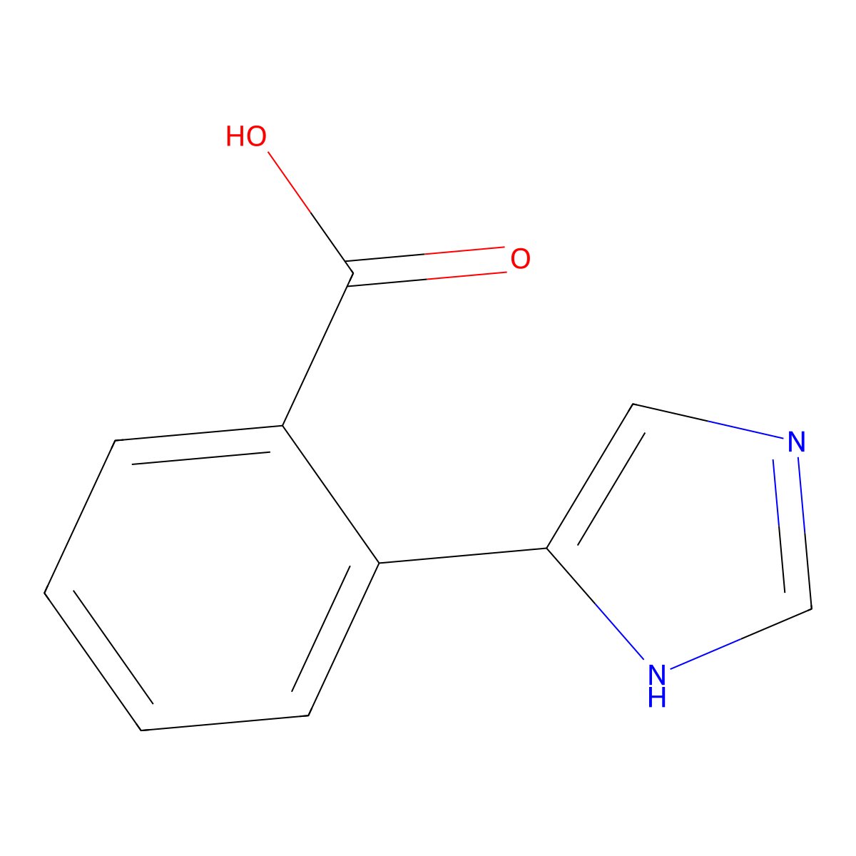 2-(1H-Imidazol-4-yl)benzoic acid molecular structure, CAS 1192814-27-9