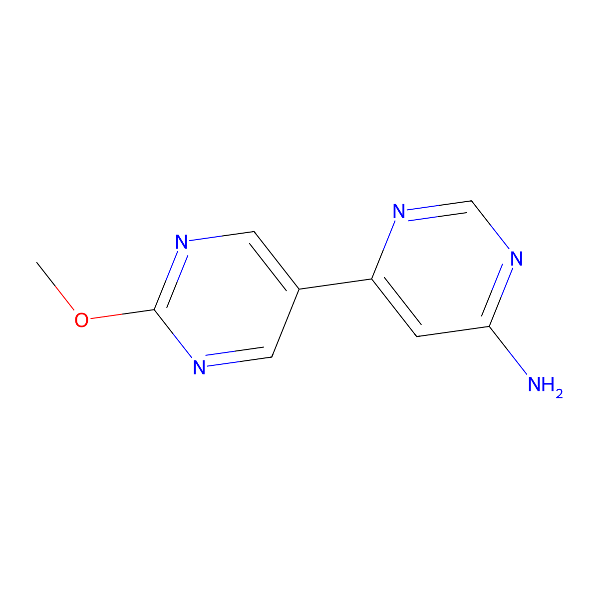 2'-Methoxy-[4,5'-bipyrimidin]-6-amine molecular structure, CAS 1192814-36-0