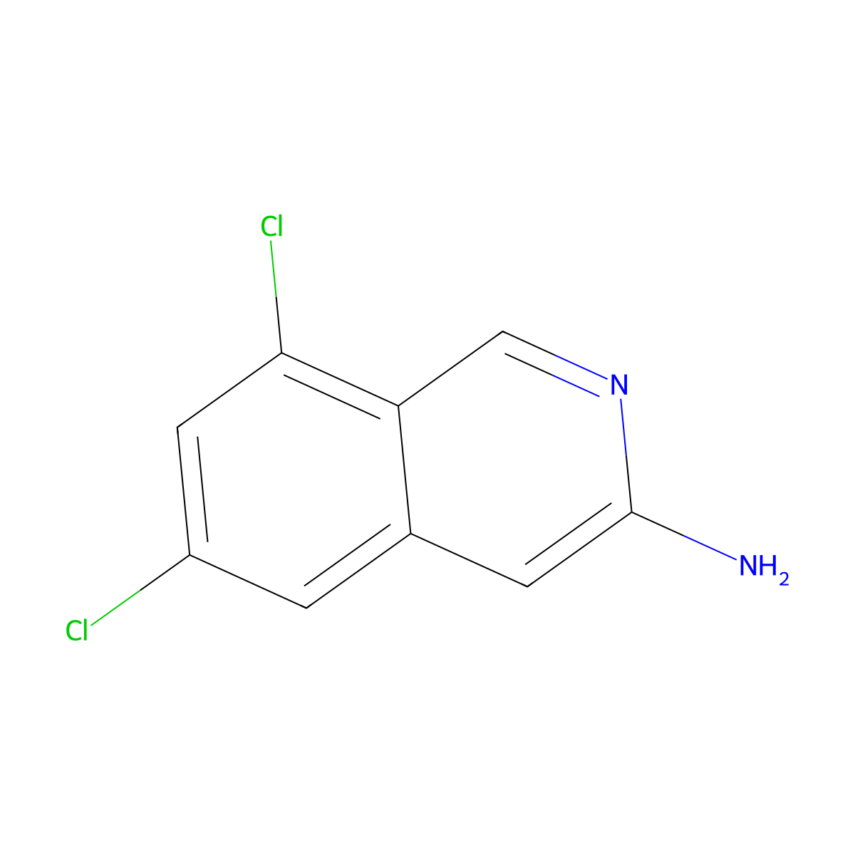 6,8-Dichloroisoquinolin-3-amine molecular structure, CAS 1192814-77-9