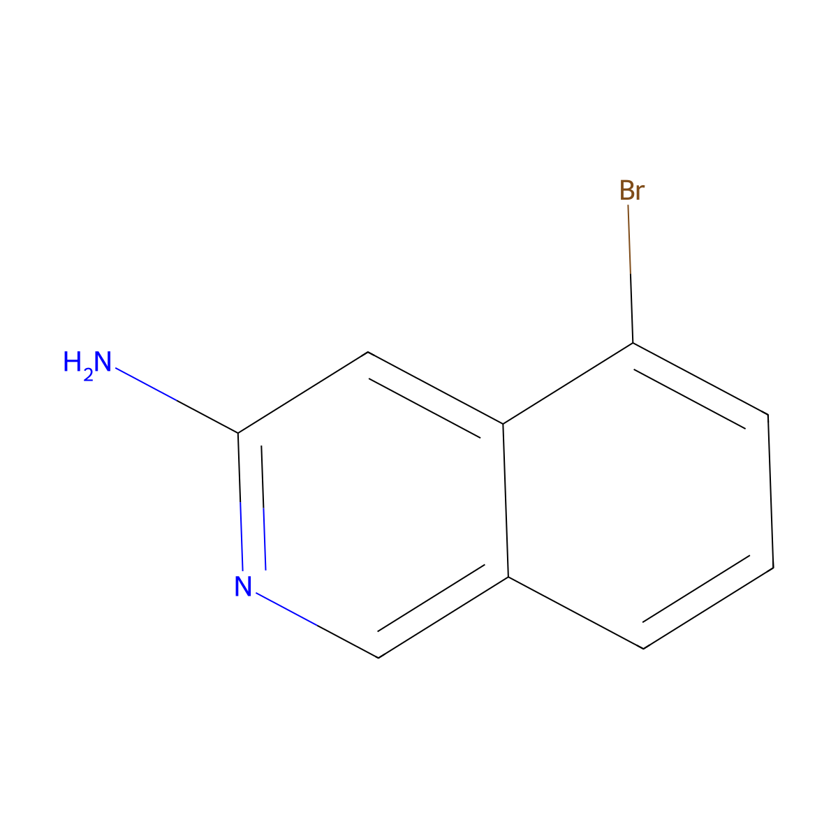 5-Bromoisoquinolin-3-amine molecular structure, CAS 1192815-01-2