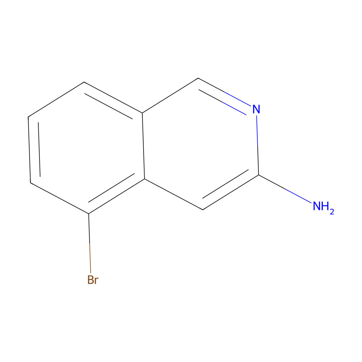 5-Bromoisoquinolin-3-amine molecular structure, CAS 1192815-01-2