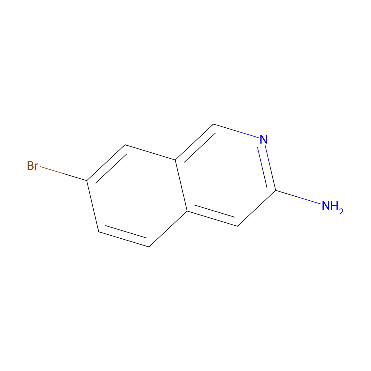 7-Bromoisoquinolin-3-amine molecular structure, CAS 1192815-02-3