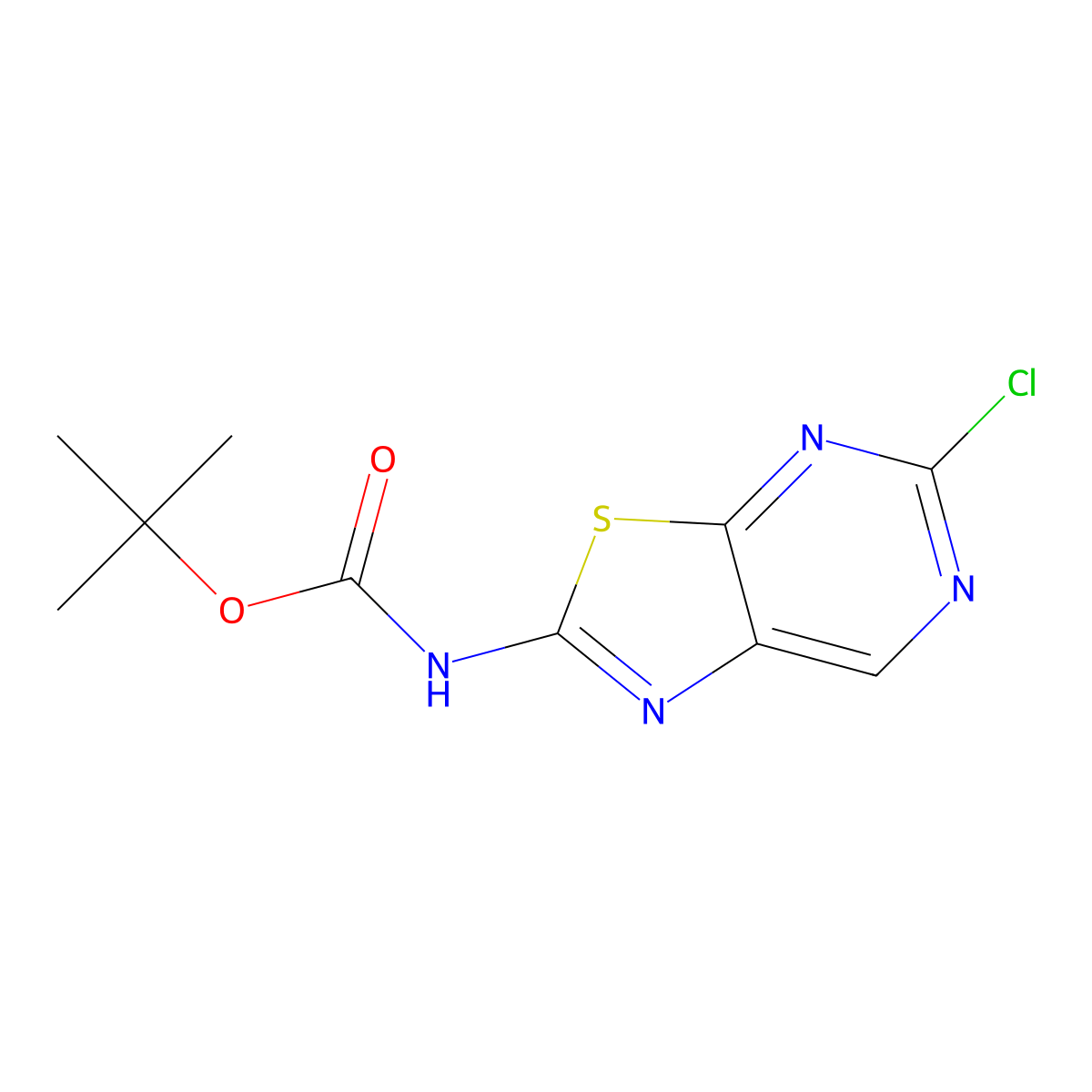 tert-butyl N-{5-chloro-[1,3]thiazolo[5,4-d]pyrimidin-2-yl}carbamate molecular structure, CAS 1192815-17-0