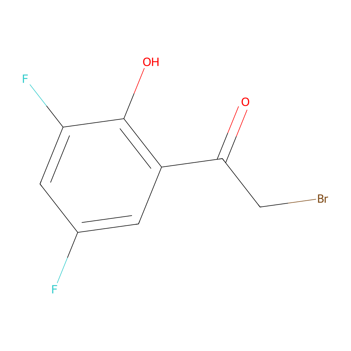 3,5-Difluoro-2-hydroxyphenacyl bromide molecular structure, CAS 1192815-24-9