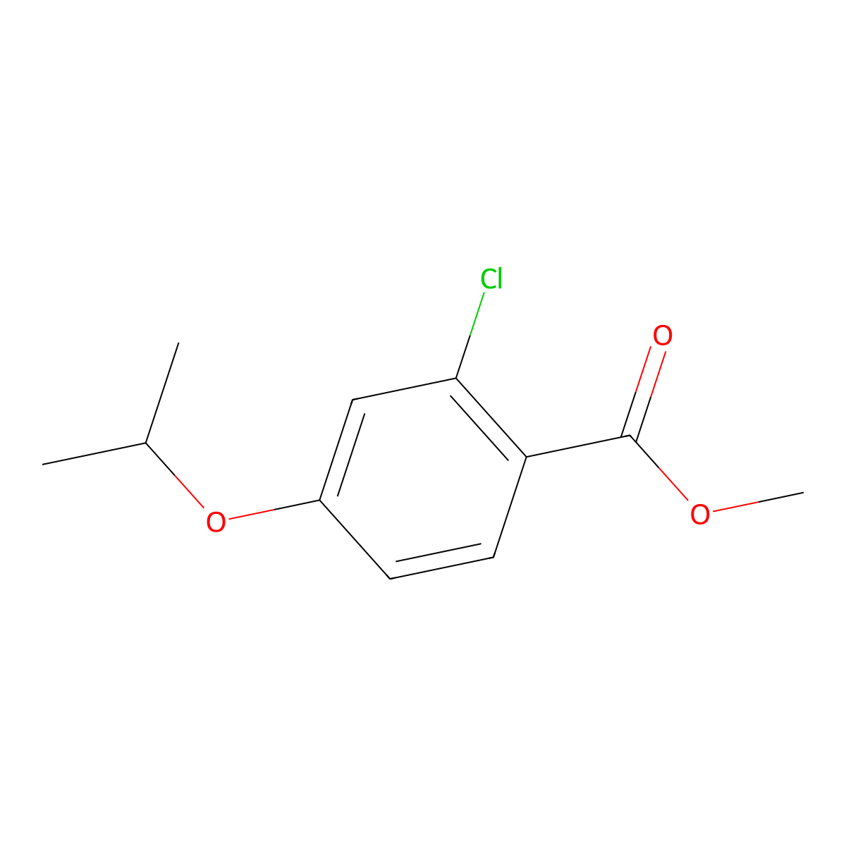2-Chloro-4-isopropoxybenzoic acid methyl ester molecular structure, CAS 1192829-82-5