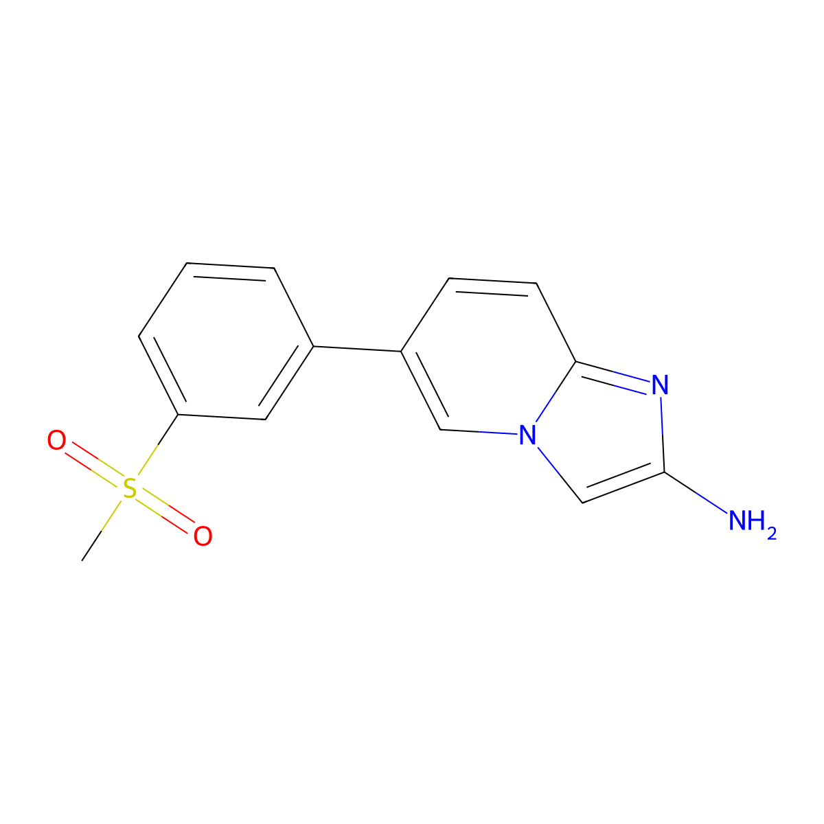 6-(3-(Methylsulfonyl)phenyl)imidazo[1,2-a]pyridin-2-amine molecular structure, CAS 1192832-27-1