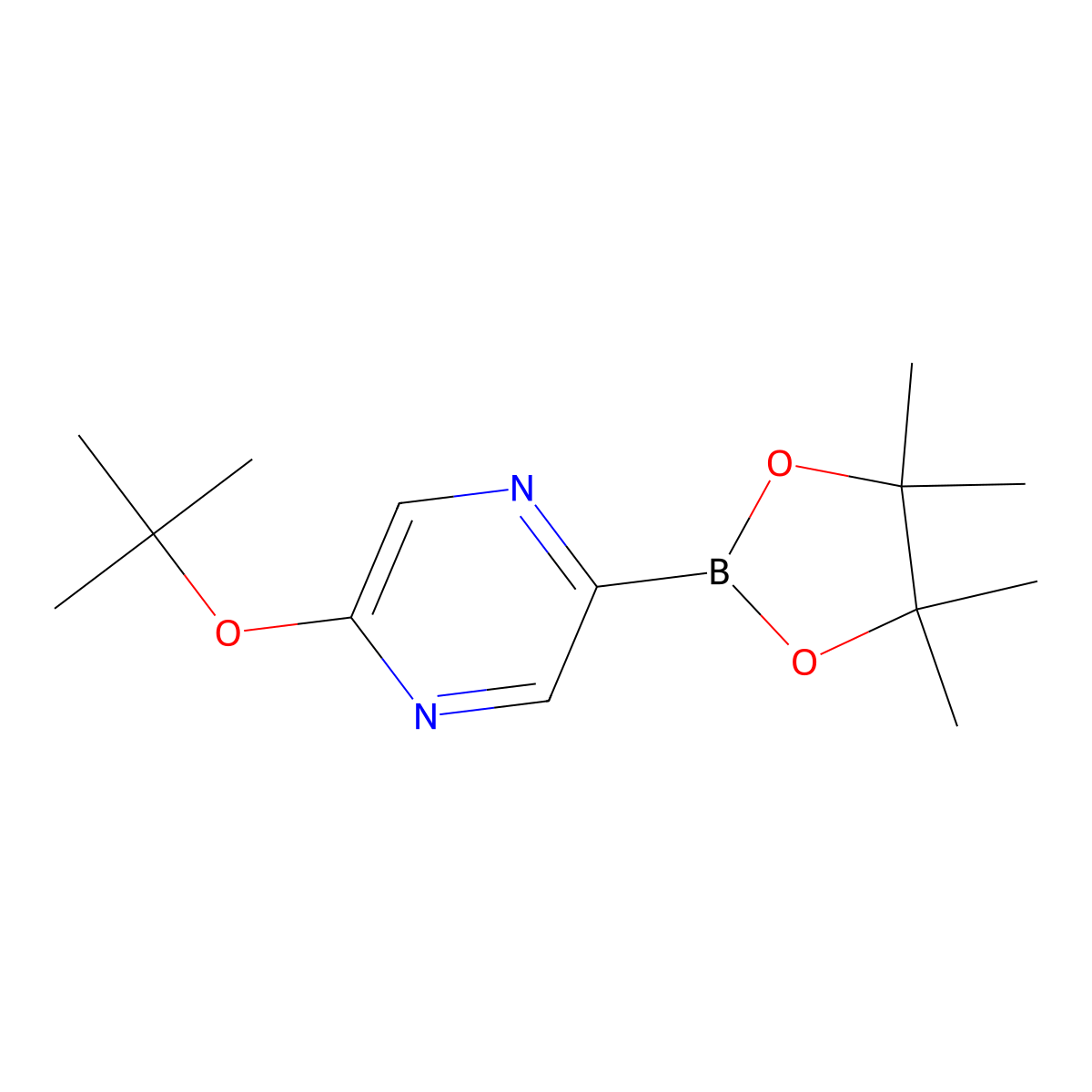 5-(tert-Butoxy)pyrazine-2-boronic acid pinacol ester molecular structure, CAS 1192838-57-5