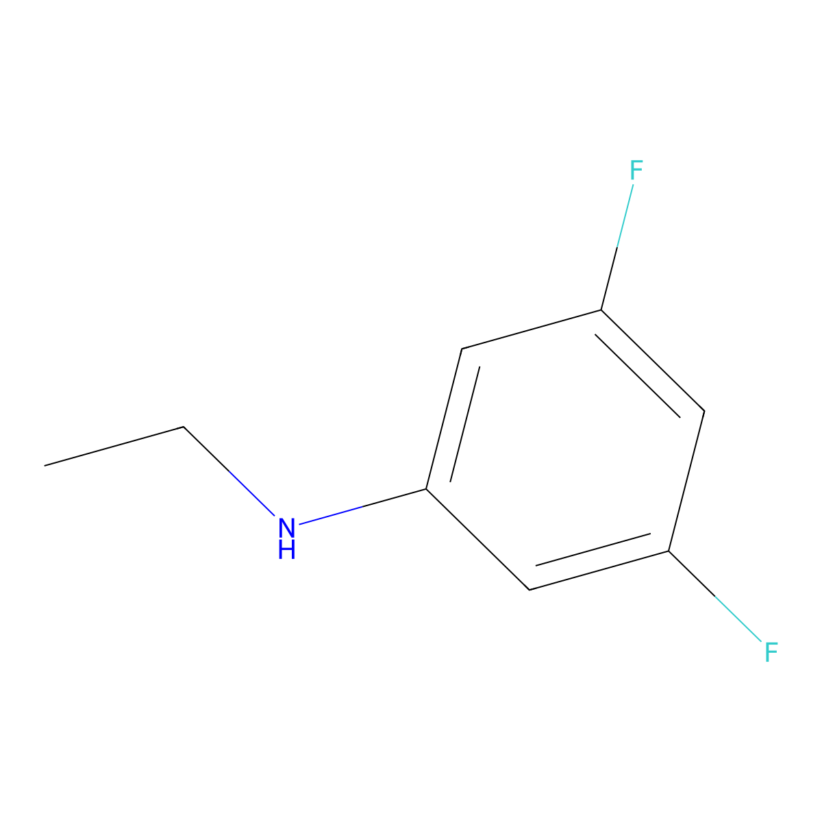 N-Ethyl-3,5-difluoroaniline molecular structure, CAS 119284-23-0