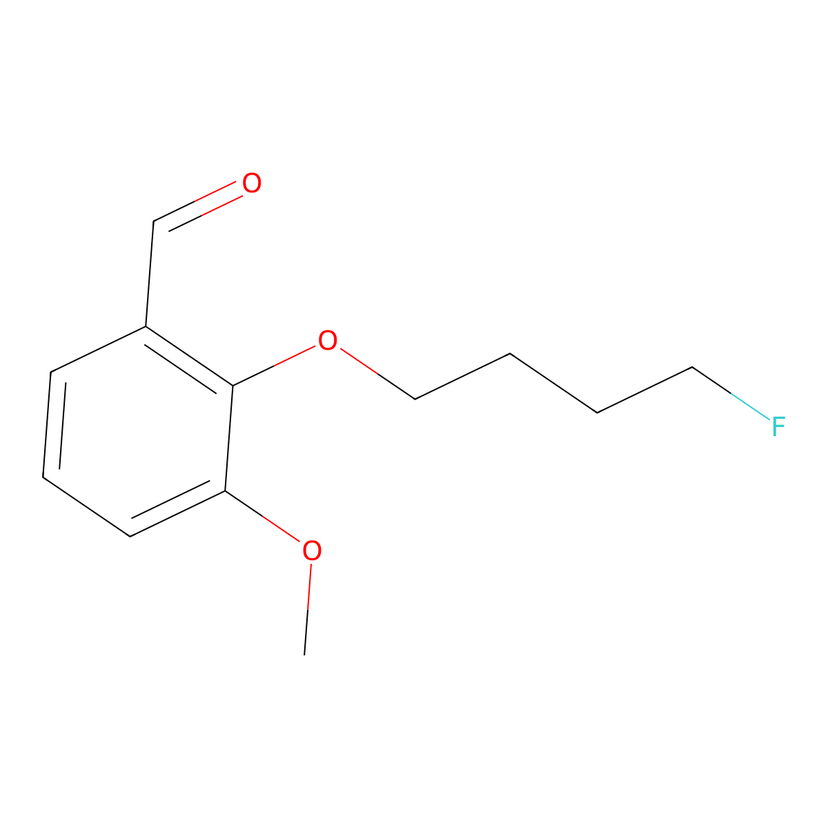 2-(4-Fluorobutoxy)-3-methoxybenzaldehyde molecular structure, CAS 1192872-18-6