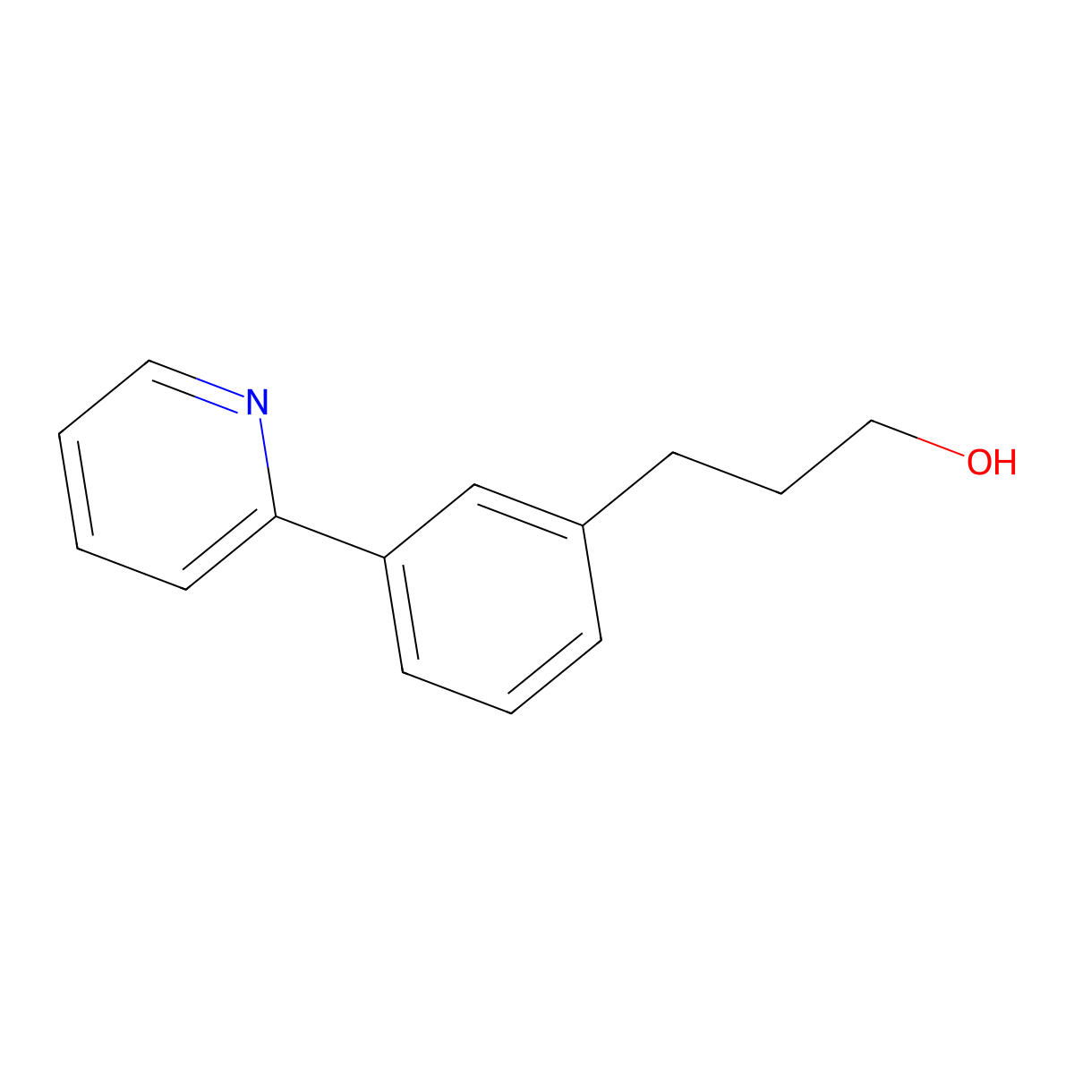 3-(3-Pyridin-2-ylphenyl)propan-1-ol molecular structure, CAS 1192876-19-9