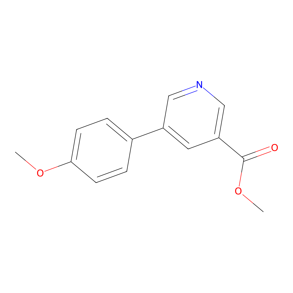 Methyl 5-(4-methoxyphenyl)nicotinate molecular structure, CAS 119289-88-2