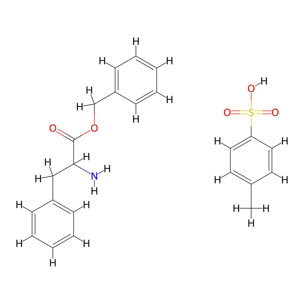 Benzyl 2-amino-3-phenylpropanoate 4-methylbenzenesulfonate molecular structure, CAS 119290-61-8