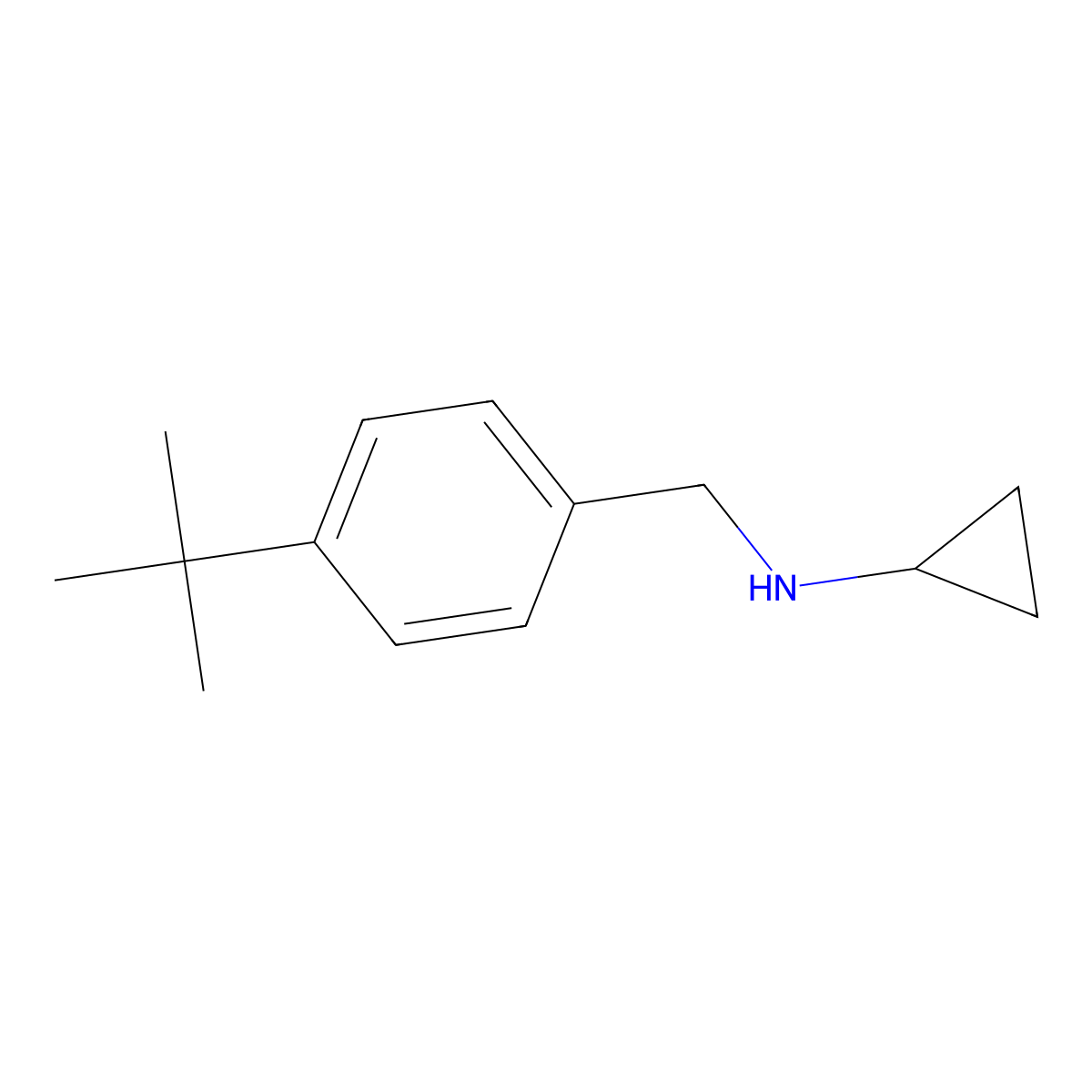 N-[(4-tert-butylphenyl)methyl]cyclopropanamine molecular structure, CAS 119290-83-4