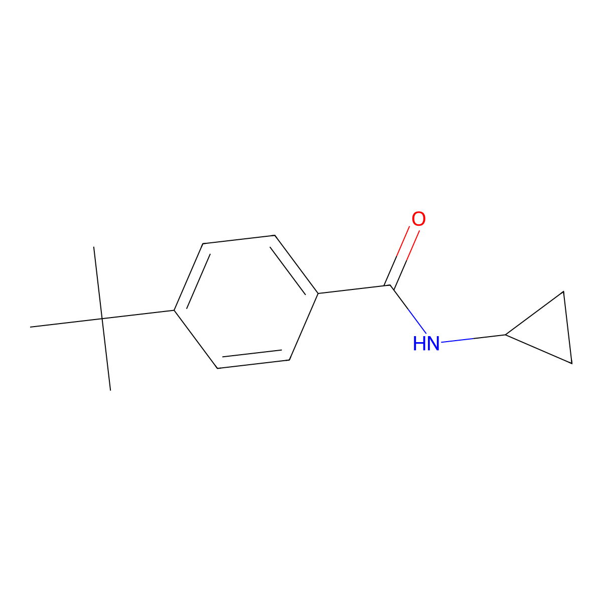 4-tert-butyl-N-cyclopropylbenzamide molecular structure, CAS 119290-85-6