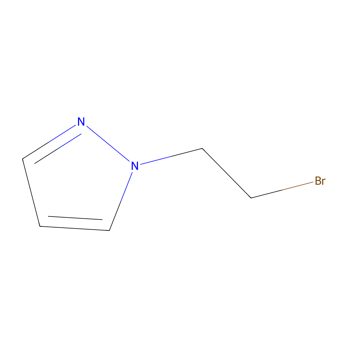 1-(2-bromoethyl)-1H-pyrazole molecular structure, CAS 119291-22-4