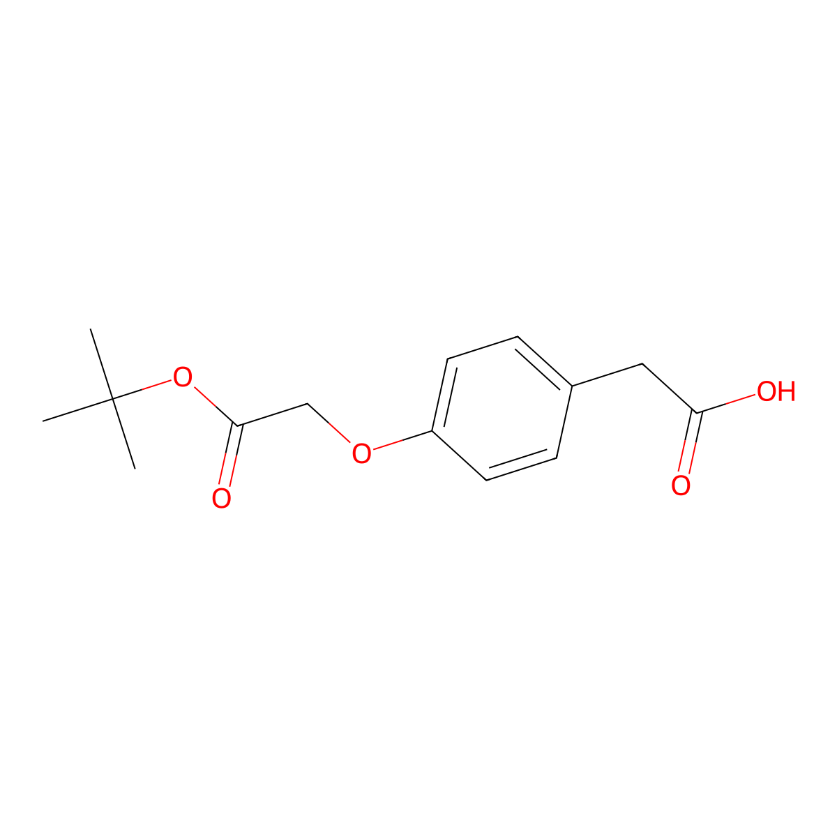 (4-tert-Butoxycarbonylmethoxyphenyl)-acetic acid molecular structure, CAS 119293-45-7
