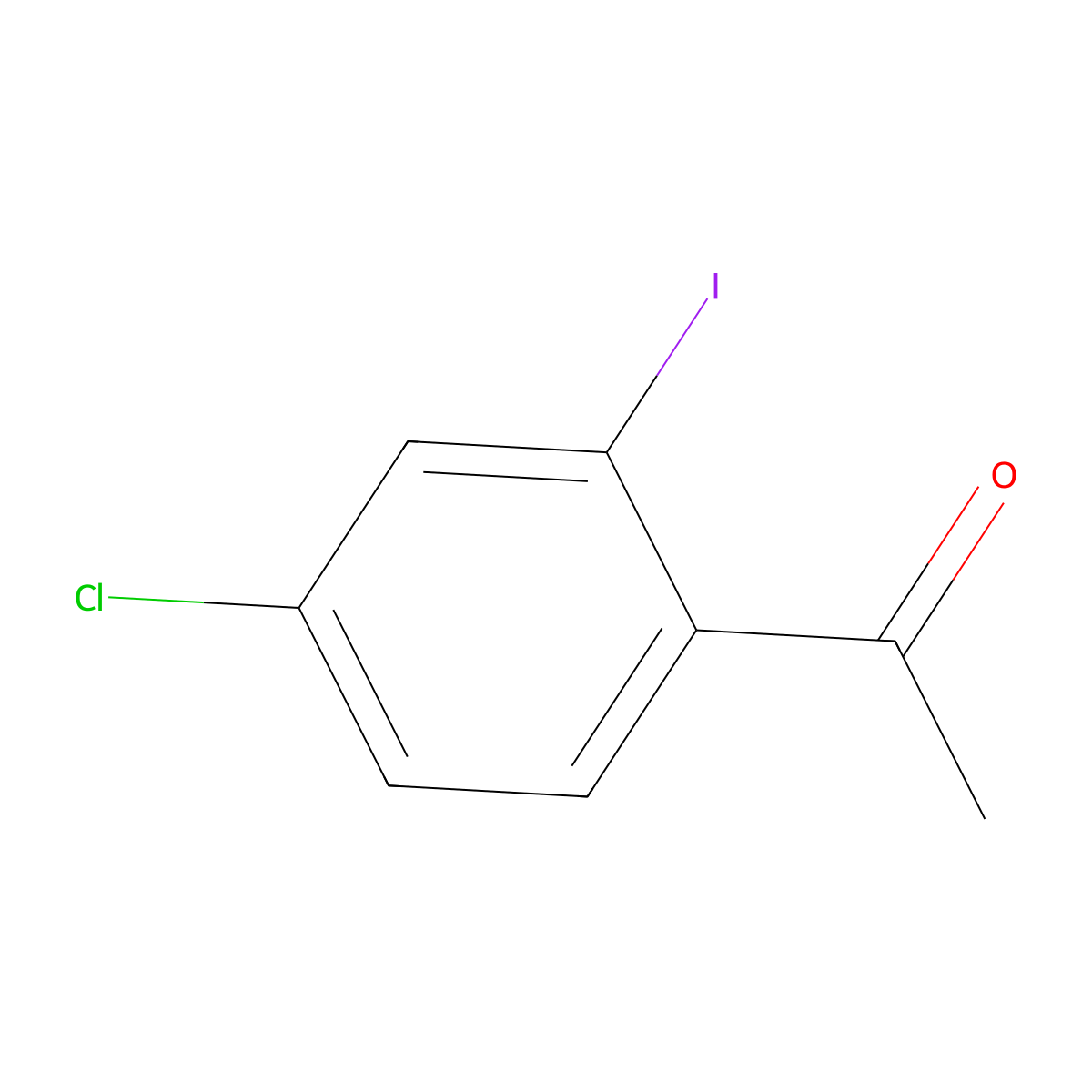 1-(4-Chloro-2-iodophenyl)ethan-1-one molecular structure, CAS 1192931-73-9