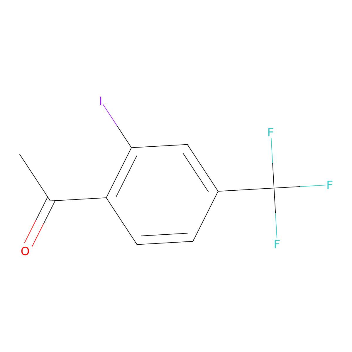 1-(2-Iodo-4-(trifluoromethyl)phenyl)ethan-1-one molecular structure, CAS 1192931-76-2