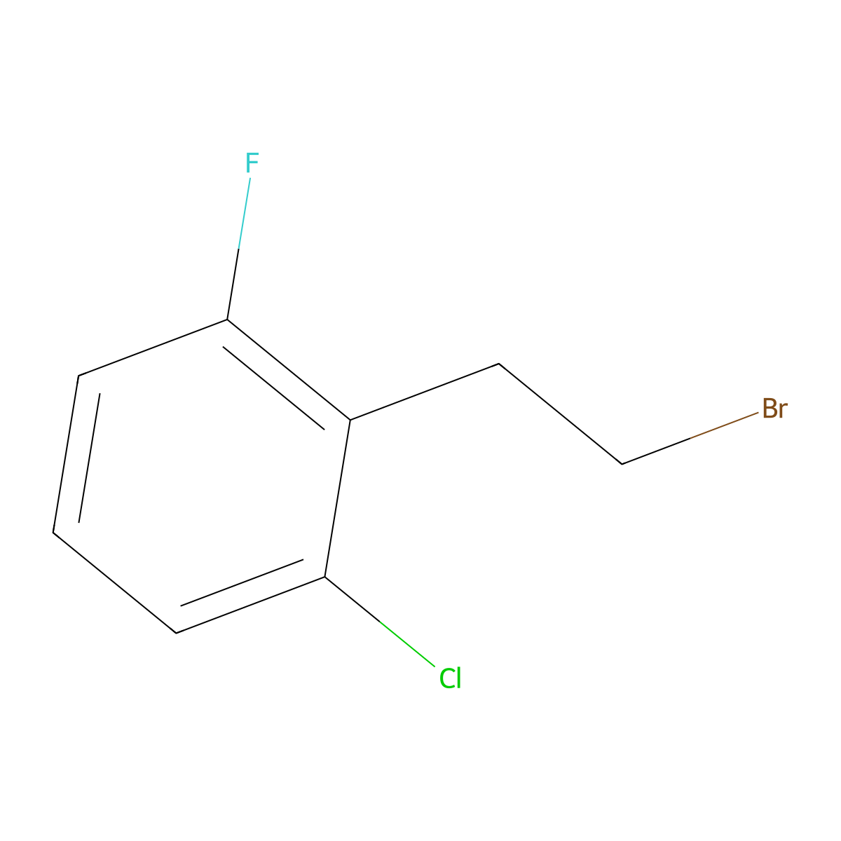 2-(2-Bromoethyl)-1-chloro-3-fluorobenzene molecular structure, CAS 1192974-56-3