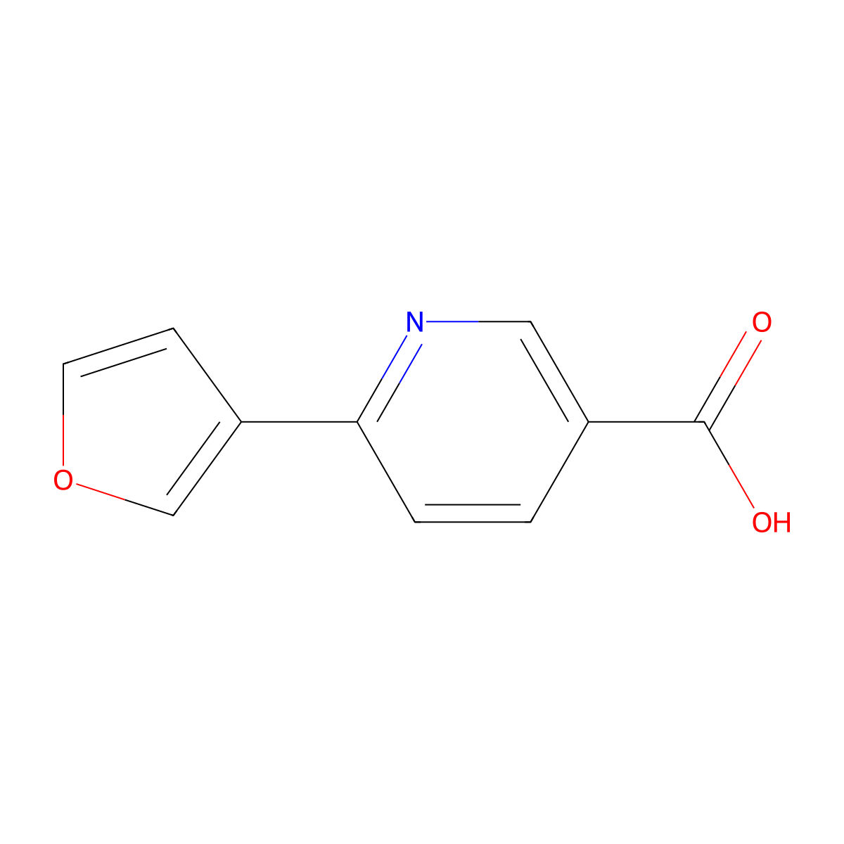 6-(Furan-3-yl)nicotinic acid molecular structure, CAS 1192977-14-2