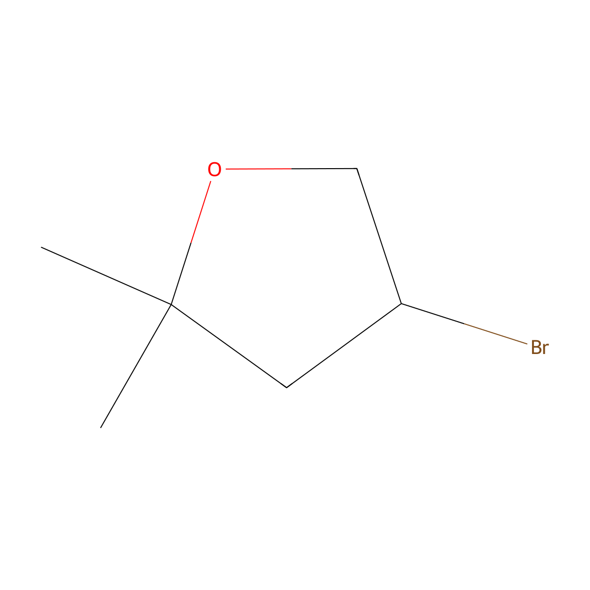4-Bromo-2,2-dimethyloxolane molecular structure, CAS 1193-08-4