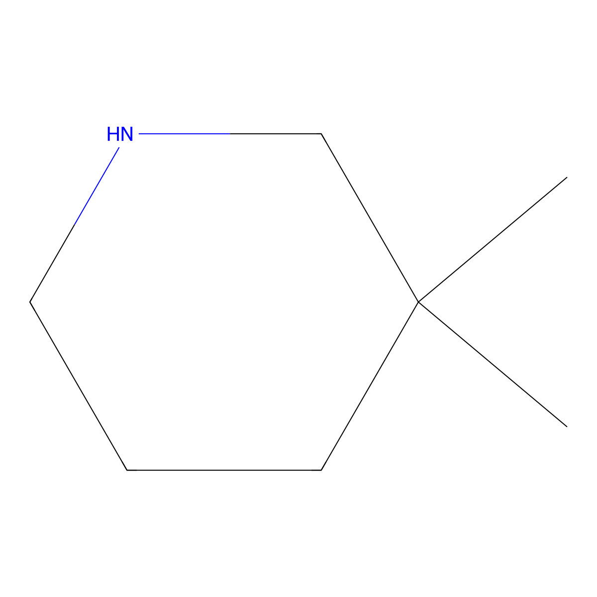 3,3-Dimethylpiperidine molecular structure, CAS 1193-12-0