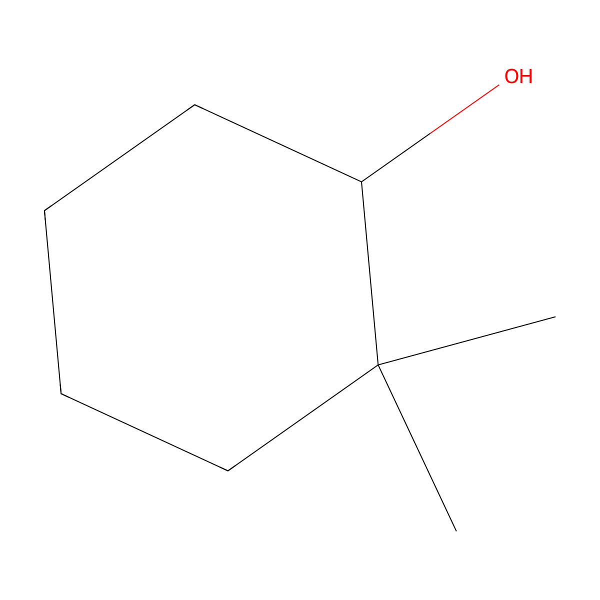 2,2-Dimethylcyclohexan-1-ol molecular structure, CAS 1193-46-0