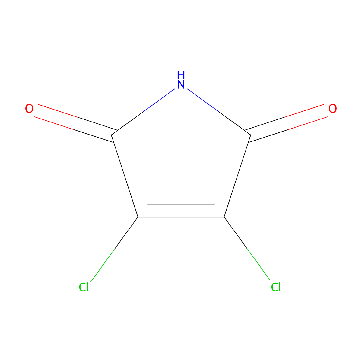 3,4-Dichloro-2,5-dihydro-1H-pyrrole-2,5-dione molecular structure, CAS 1193-54-0