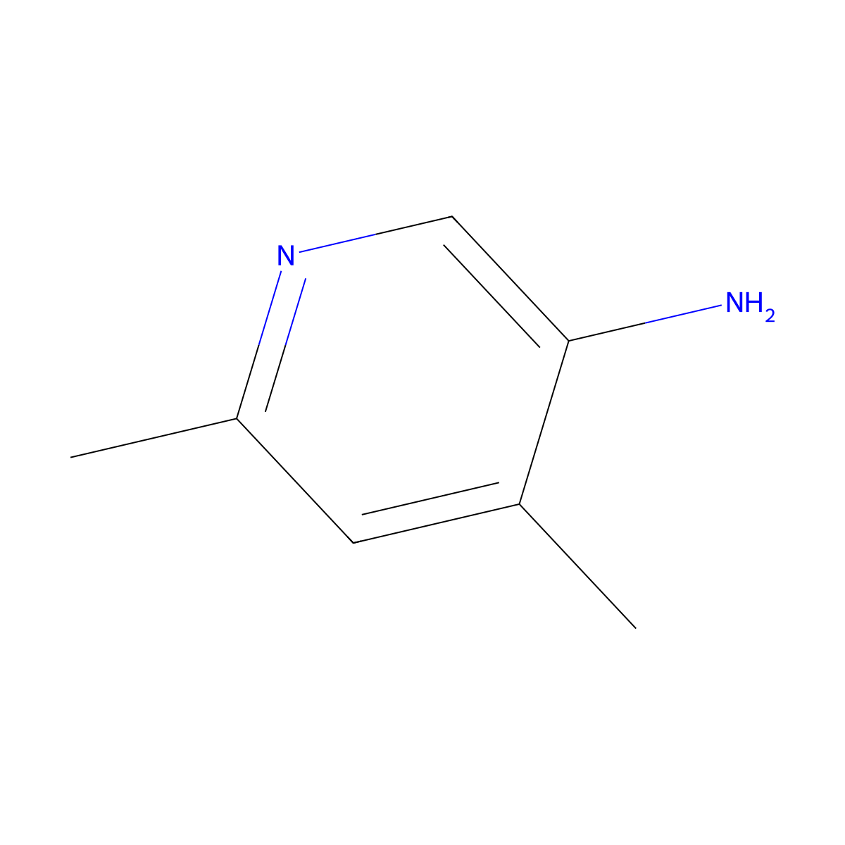 4,6-Dimethylpyridin-3-amine molecular structure, CAS 1193-71-1