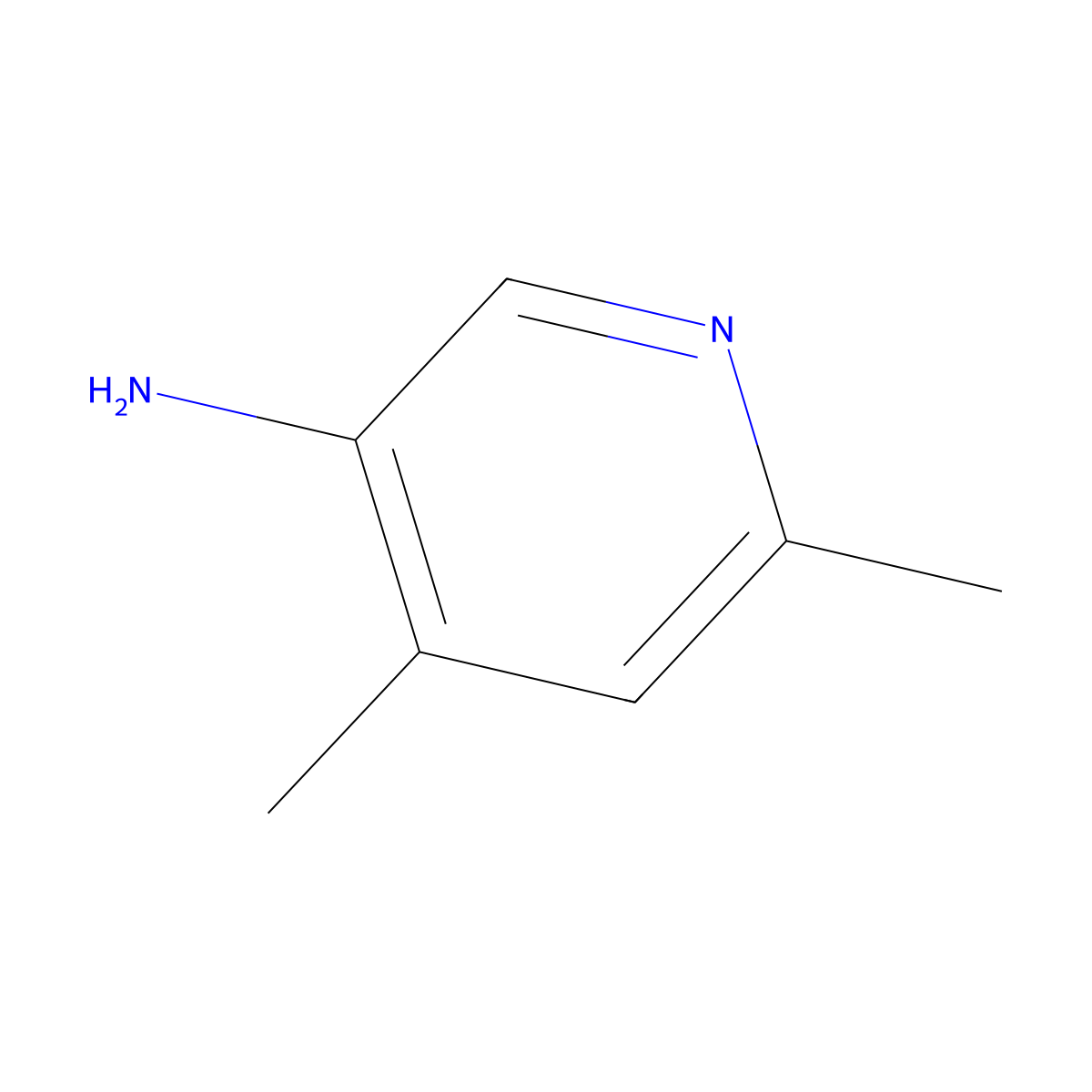 4,6-Dimethylpyridin-3-amine molecular structure, CAS 1193-71-1