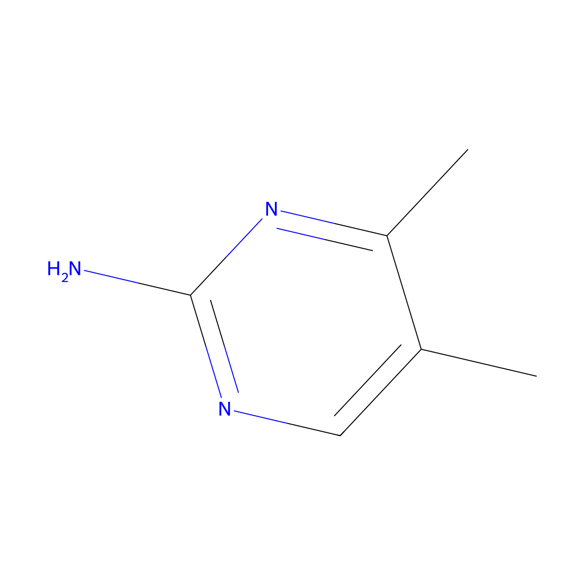 4,5-Dimethylpyrimidin-2-amine molecular structure, CAS 1193-74-4