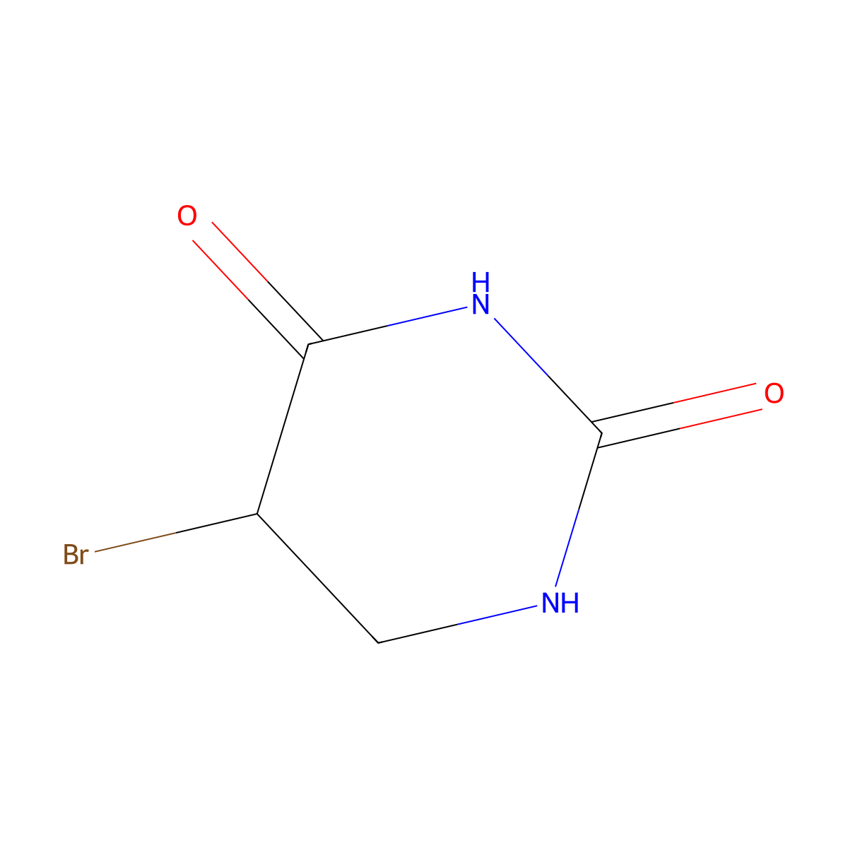 5-Bromo-5,6-dihydrouracil molecular structure, CAS 1193-76-6