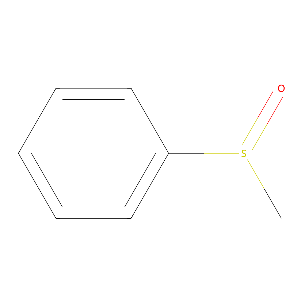 Methyl phenyl sulfoxide molecular structure, CAS 1193-82-4