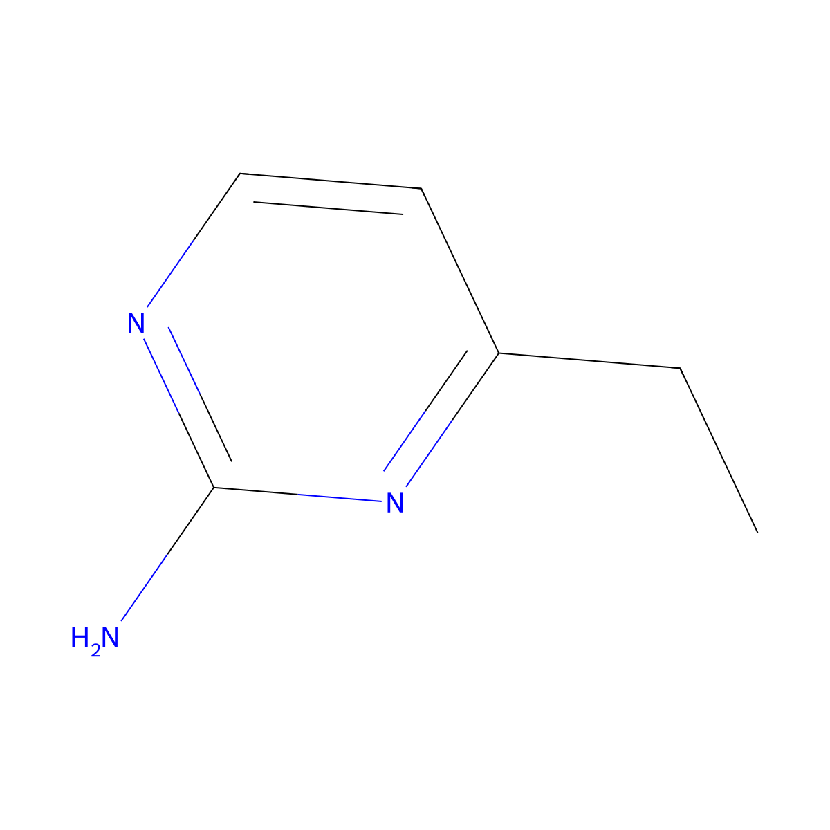 4-Ethylpyrimidin-2-amine molecular structure, CAS 1193-85-7