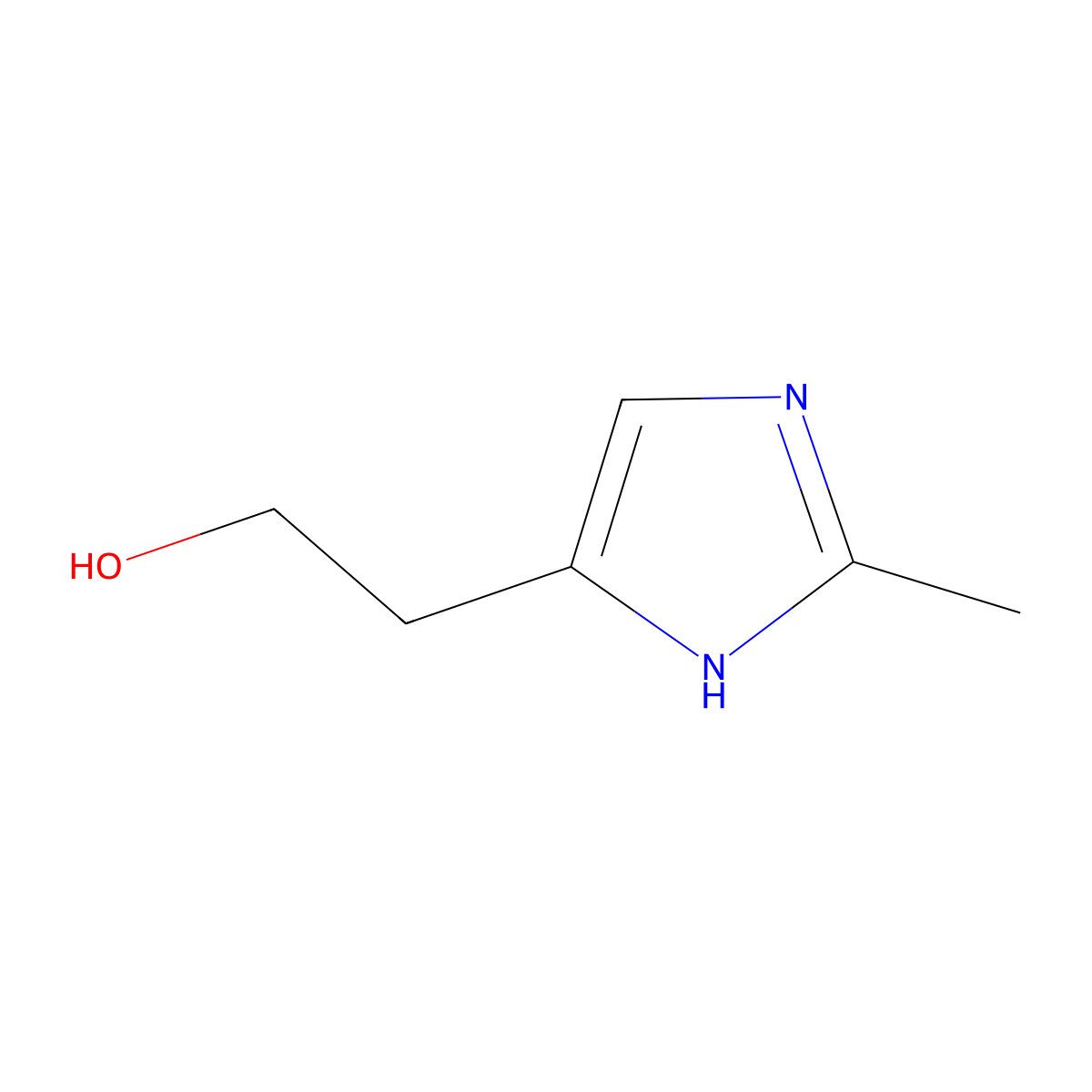 2-(2-methyl-1H-imidazol-4-yl)ethan-1-ol molecular structure, CAS 1193-88-0