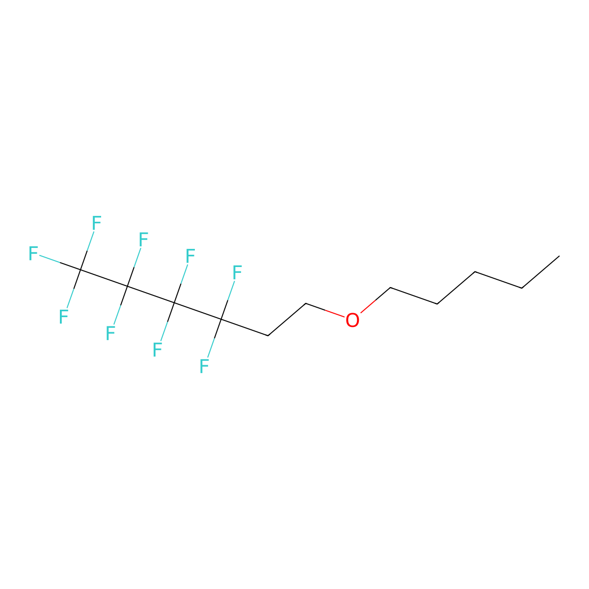 1,1,1,2,2,3,3,4,4-Nonafluoro-6-(pentyloxy)hexane molecular structure, CAS 1193009-96-9