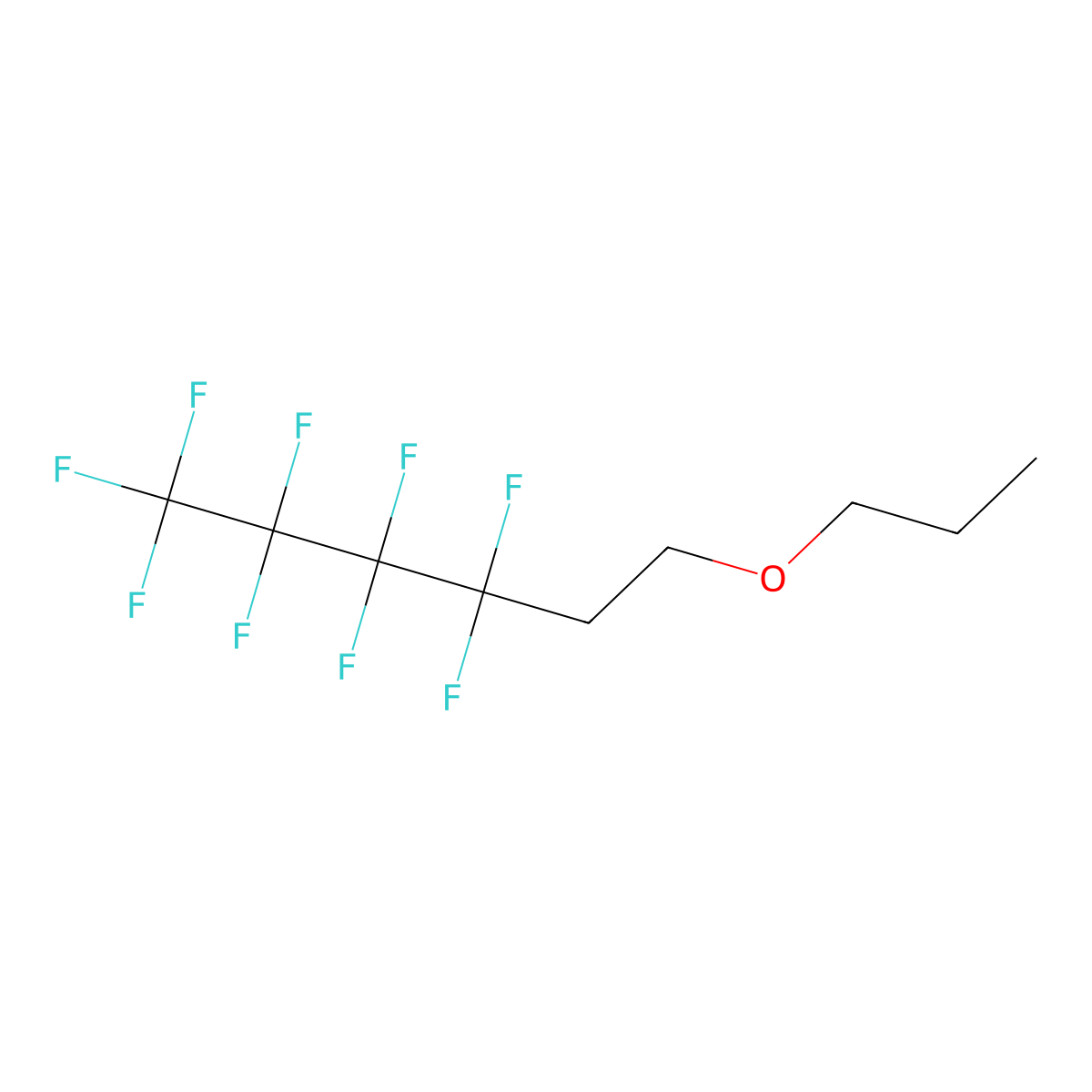 1,1,1,2,2,3,3,4,4-Nonafluoro-6-propoxyhexane molecular structure, CAS 1193009-98-1