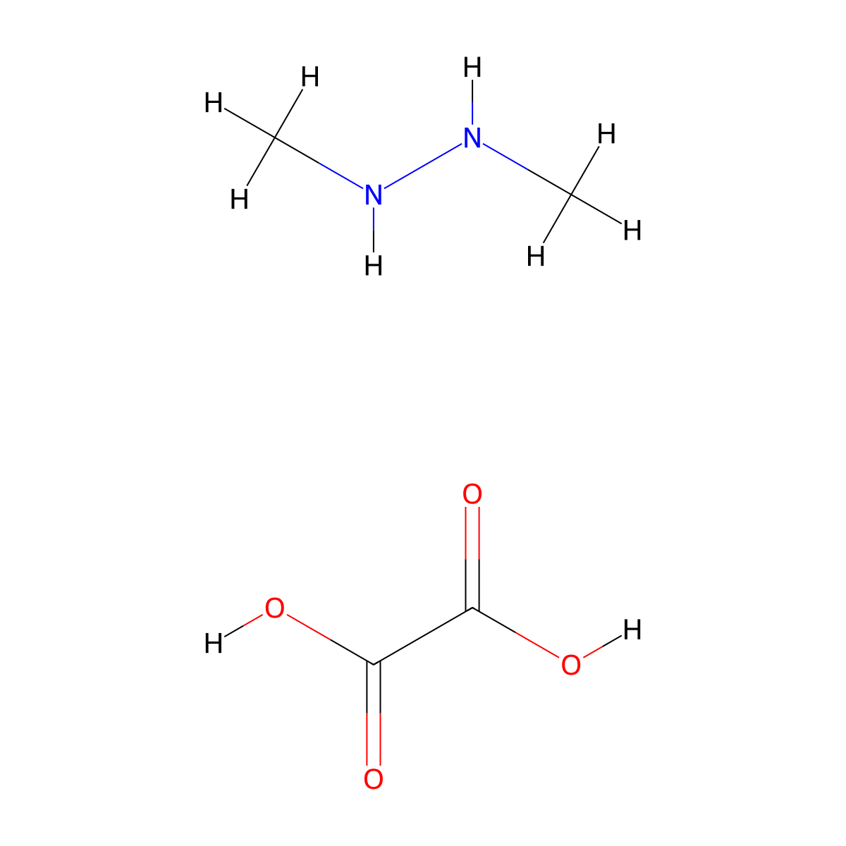 1,2-Dimethylhydrazine oxalate molecular structure, CAS 119301-53-0