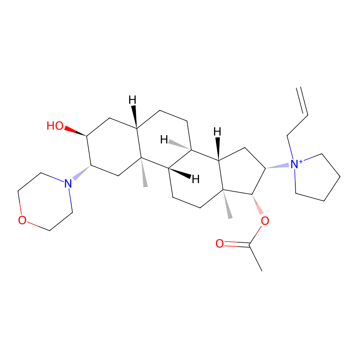 Rocuronium molecular structure, CAS 119302-91-9