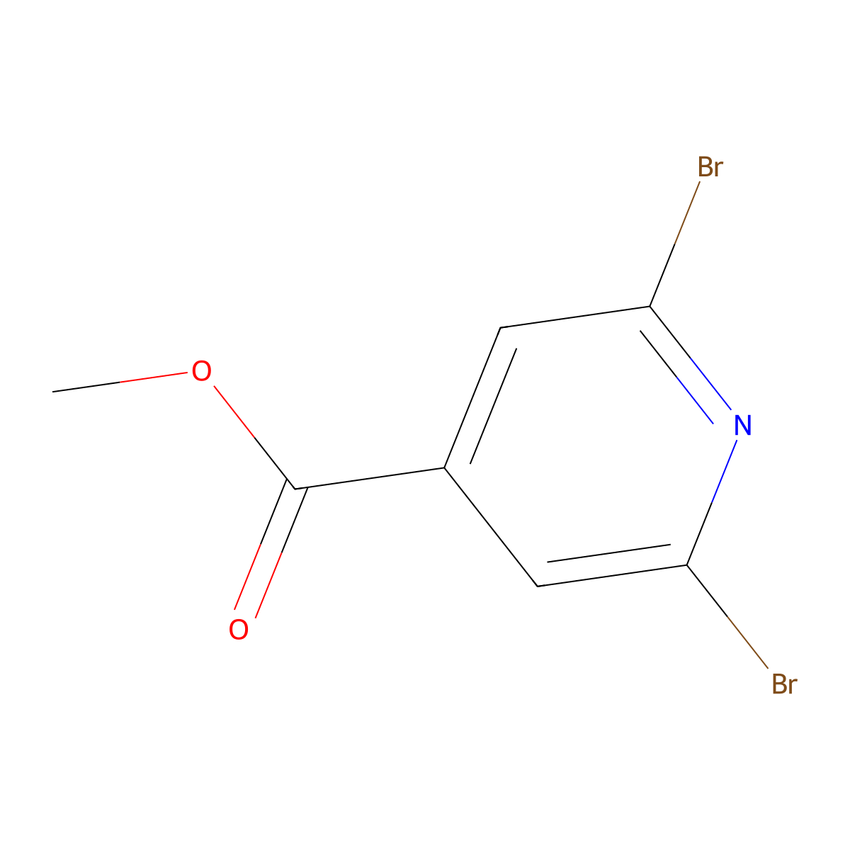 Methyl 2,6-dibromopyridine-4-carboxylate molecular structure, CAS 119308-57-5