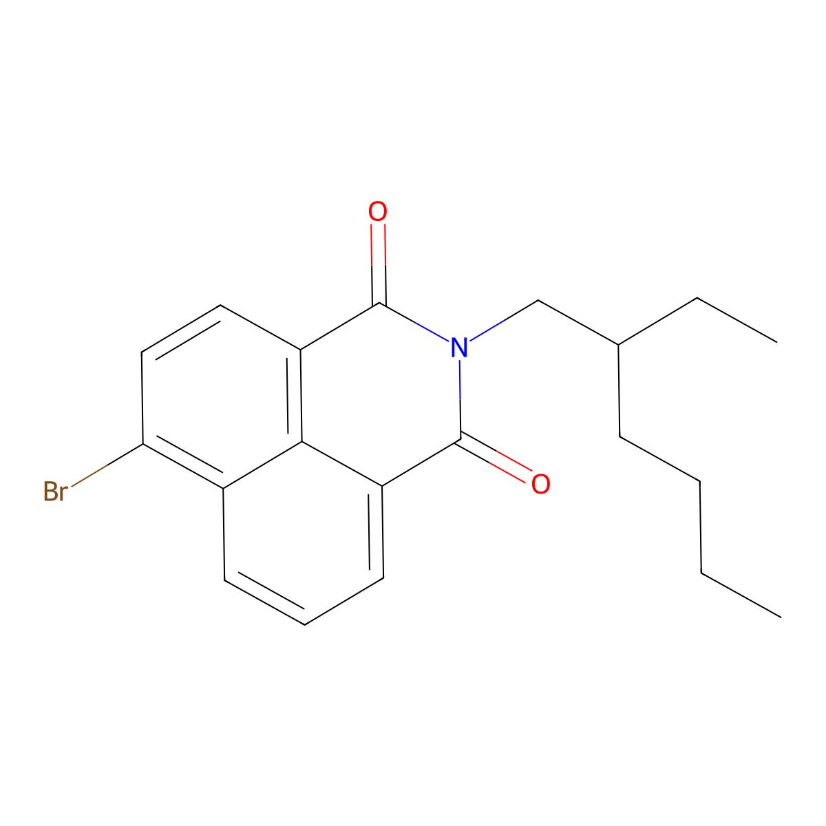 6-Bromo-2-(2-ethylhexyl)-1h-benzo[de]isoquinoline-1,3(2h)-dione molecular structure, CAS 1193092-32-8